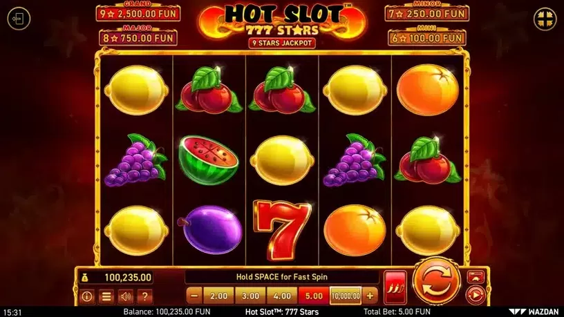 Hot Slot™: 777 Stars slot screenshot 1