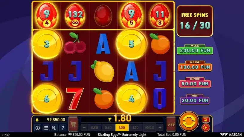 Sizzling Eggs™ Extremely Light slot screenshot 4