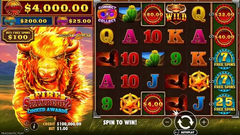 Fire Stampede 2 slot screenshot 1