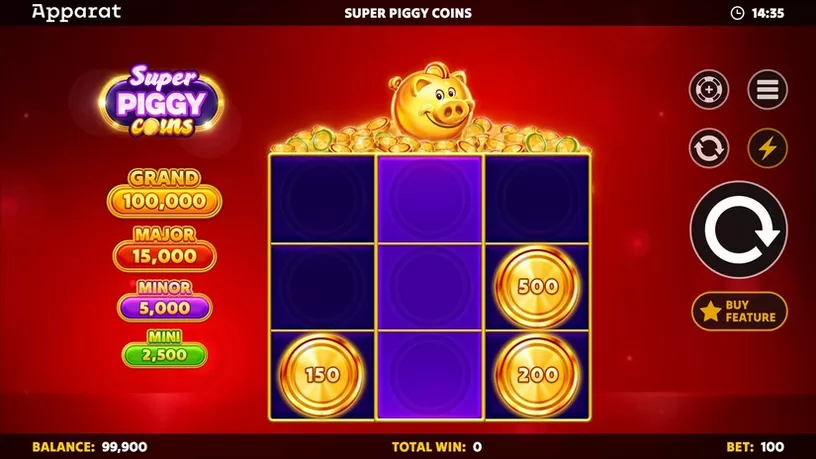 Super Piggy Coins slot screenshot 1