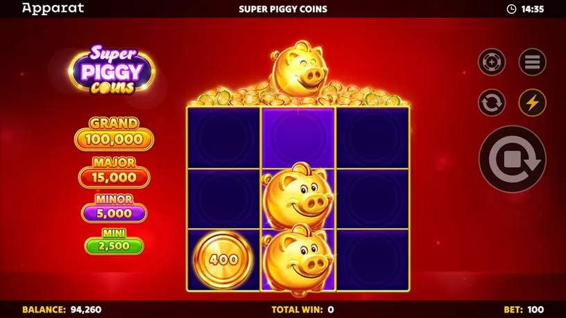 Super Piggy Coins slot screenshot 2