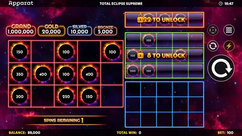 Total Eclipse Supreme slot screenshot 2