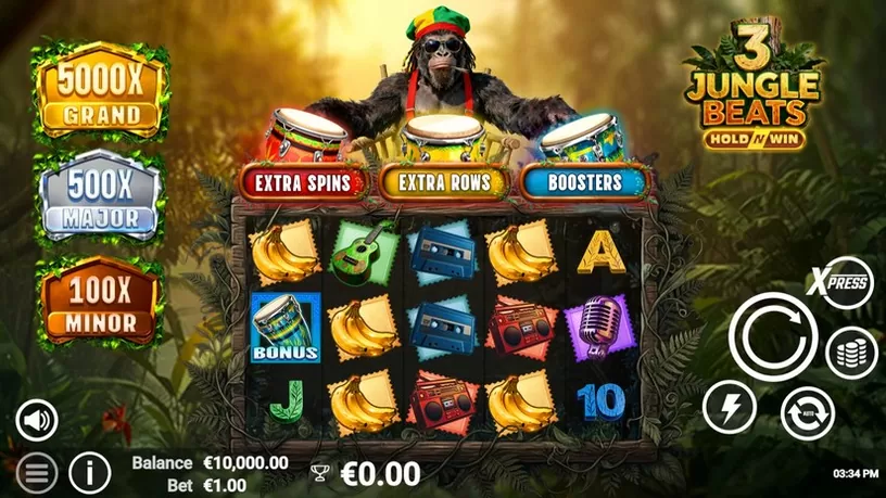 3 Jungle Beats slot screenshot 1