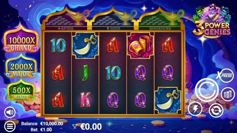 3 Power Genies slot screenshot 1