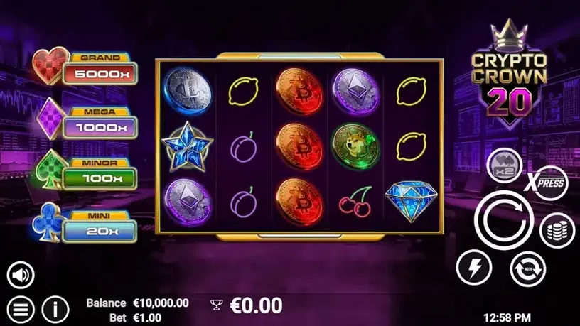 Crypto Crown 20 slot screenshot 1