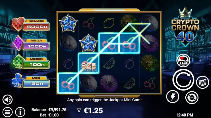 Crypto Crown 40 slot screenshot 2