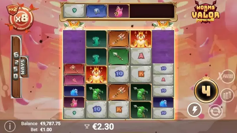 Worms of Valor slot screenshot 5