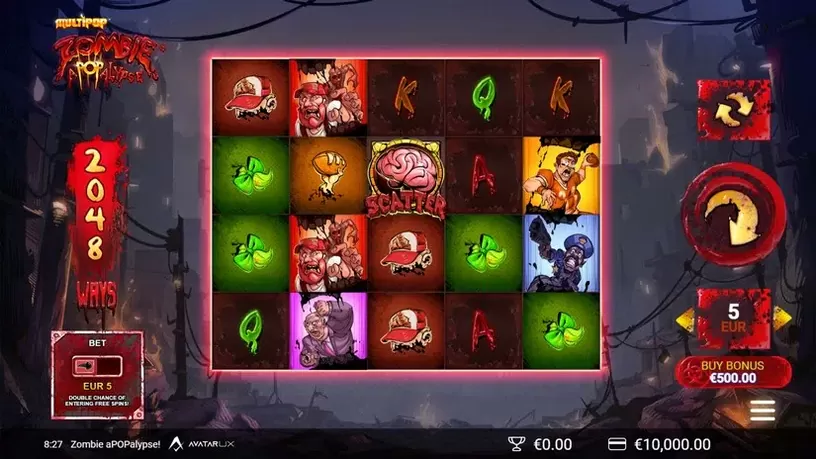 Zombie aPOPalypse slot screenshot 1