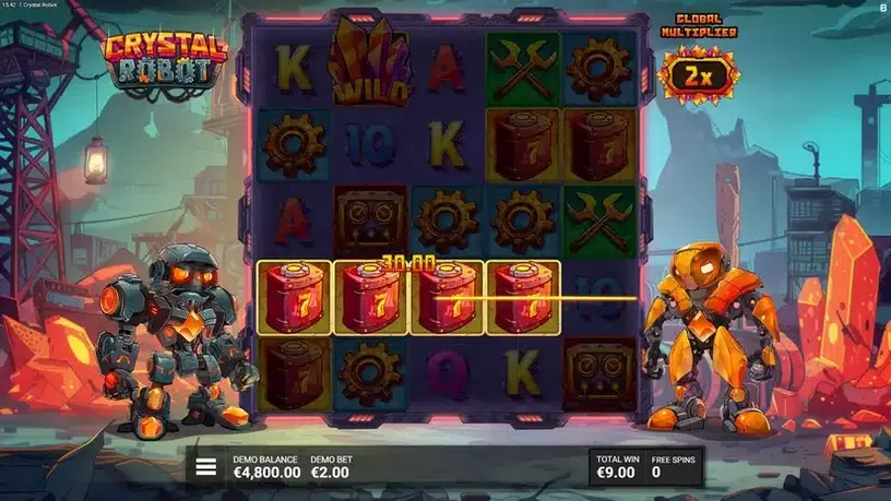 Crystal Robot slot screenshot 4