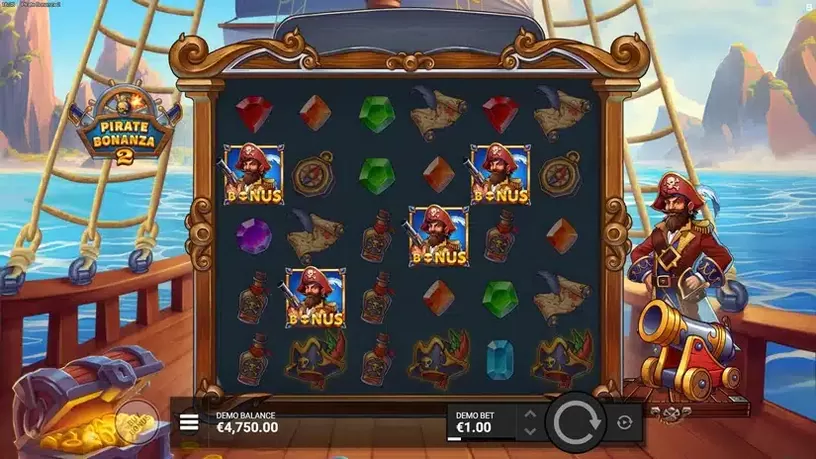 Pirate Bonanza 2 slot screenshot 2