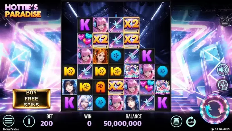 Hottie’s Paradise slot screenshot 1