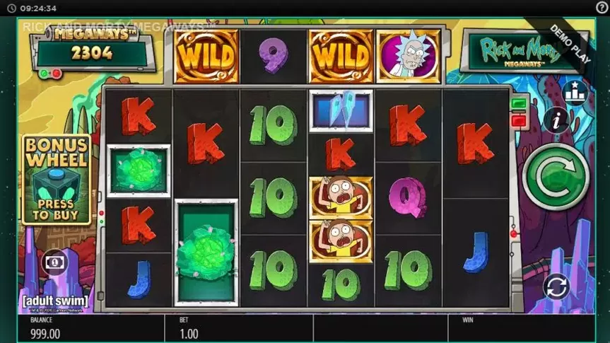 Rick and Morty Megaways slot screenshot 1