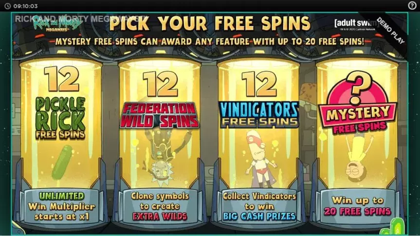 Rick and Morty Megaways slot screenshot 4