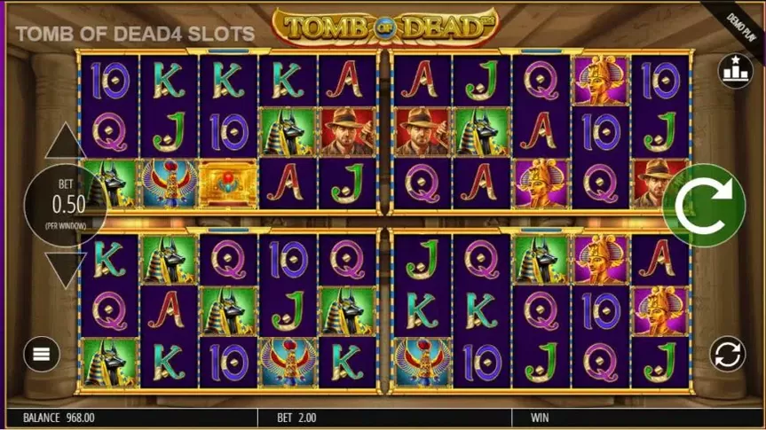 Tomb of Dead Power 4 Slots slot screenshot 1