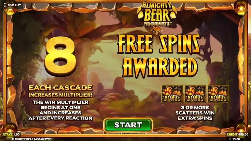 Almighty Bear Megaways slot screenshot 5
