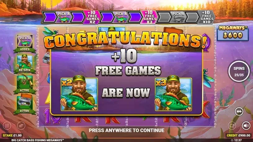Big Catch Bass Fishing Megaways slot screenshot 6