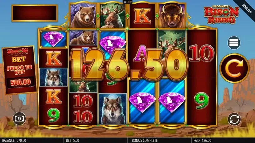 Bison Rising Megaways slot screenshot 8