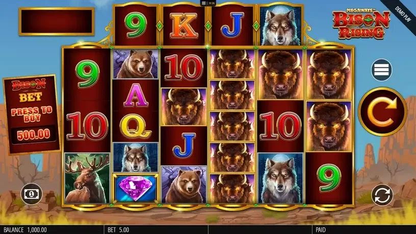Bison Rising Megaways slot screenshot 1
