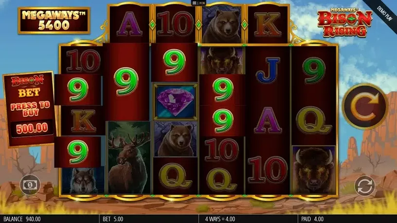 Bison Rising Megaways slot screenshot 2