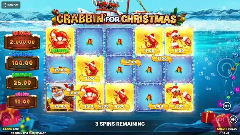Crabbin for Christmas slot screenshot 5