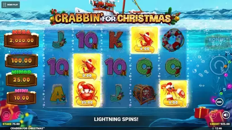 Crabbin for Christmas slot screenshot 2