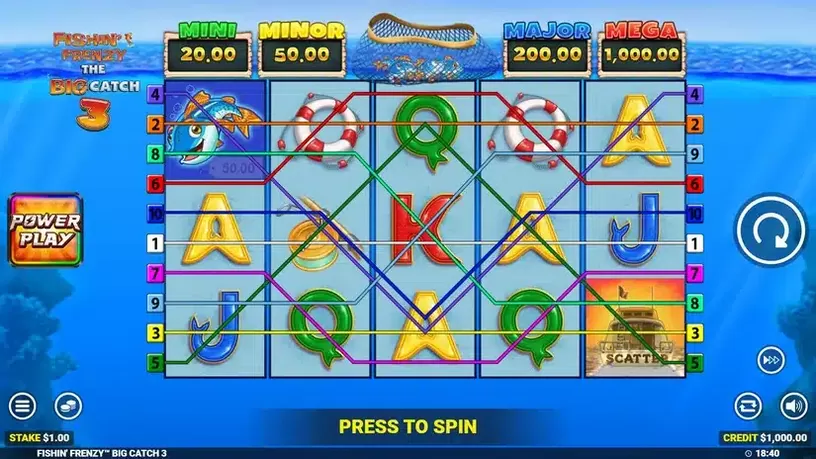 Fishin’ Frenzy The Big Catch 3 slot screenshot 1