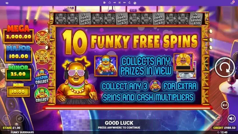 Funky Buddha slot screenshot 5