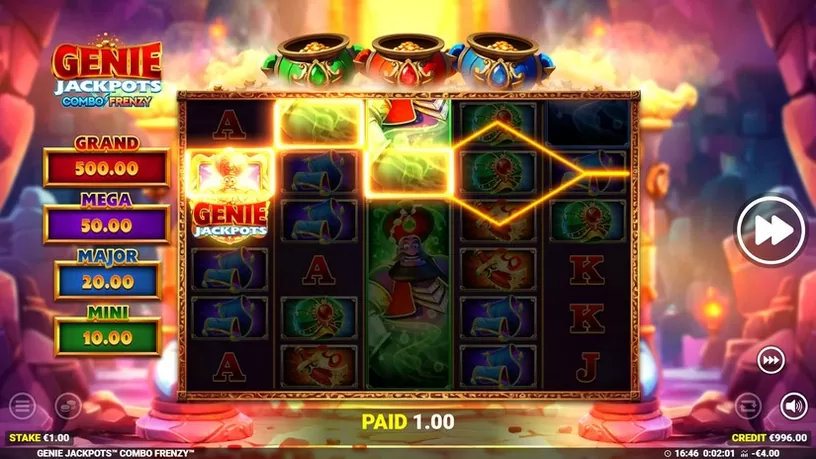Genie Jackpots Combo Frenzy slot screenshot 2