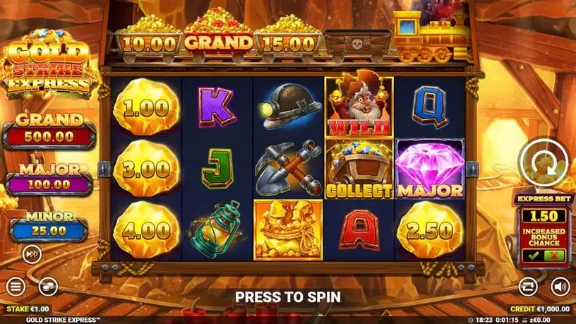 Gold Strike Express slot screenshot 1