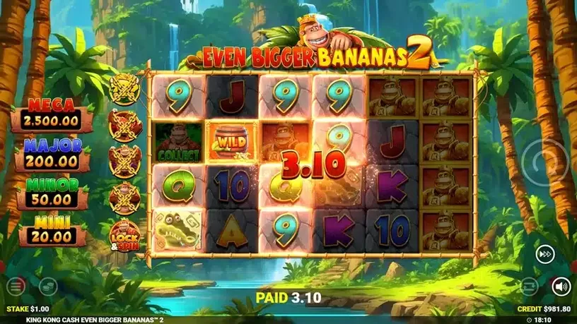 King Kong Cash Even Bigger Bananas 2 slot screenshot 4