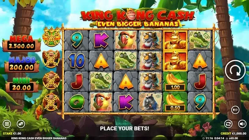 King Kong Cash Even Bigger Bananas slot screenshot 1