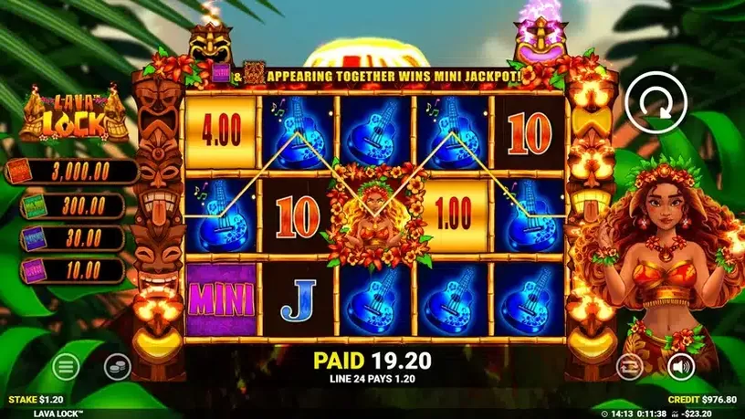 Lava Lock slot screenshot 1