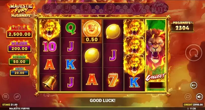 Majestic Fury Megaways slot screenshot 2