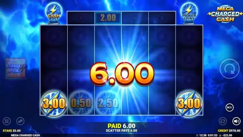 Mega Charged Cash slot screenshot 4
