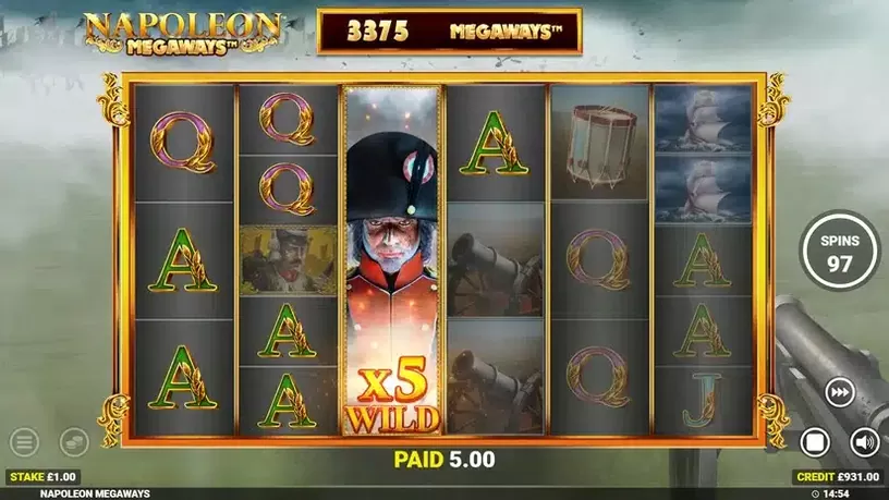 Napoleon Megaways slot screenshot 4