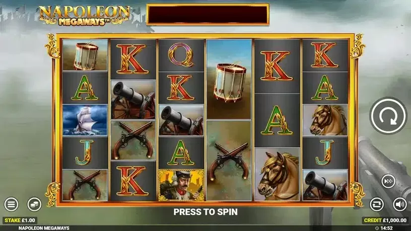 Napoleon Megaways slot screenshot 1