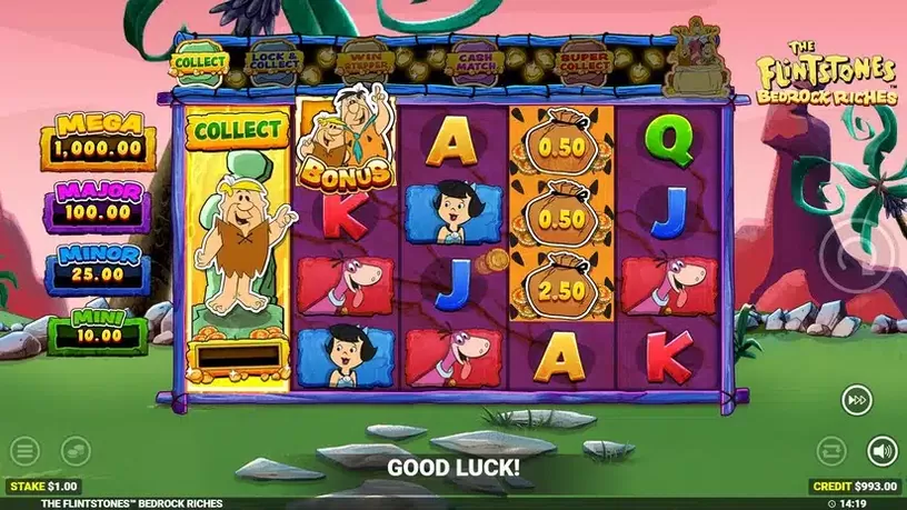 The Flintstones 2 Bedrock Riches slot screenshot 1