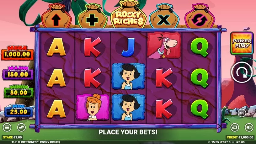 The Flintstones Rocky Riches slot screenshot 1