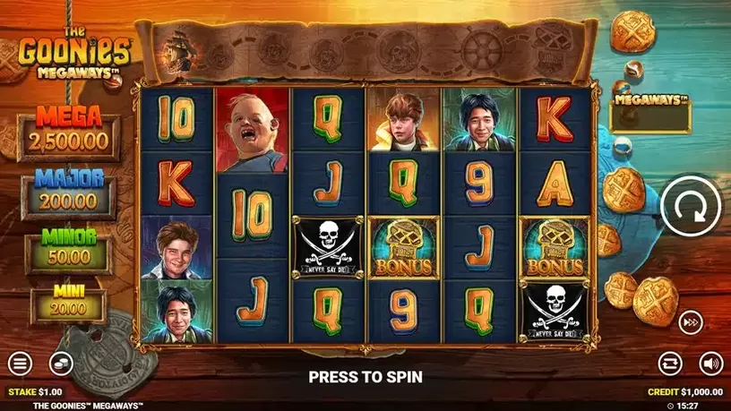 The Goonies Megaways slot screenshot 1