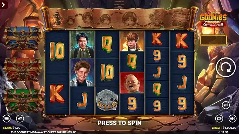 The Goonies Quest For Riches slot screenshot 1