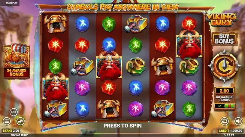 Viking Fury Spinfinity slot screenshot 1