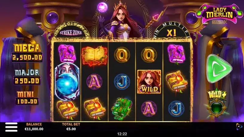Lady Merlin MultiMax slot screenshot 1