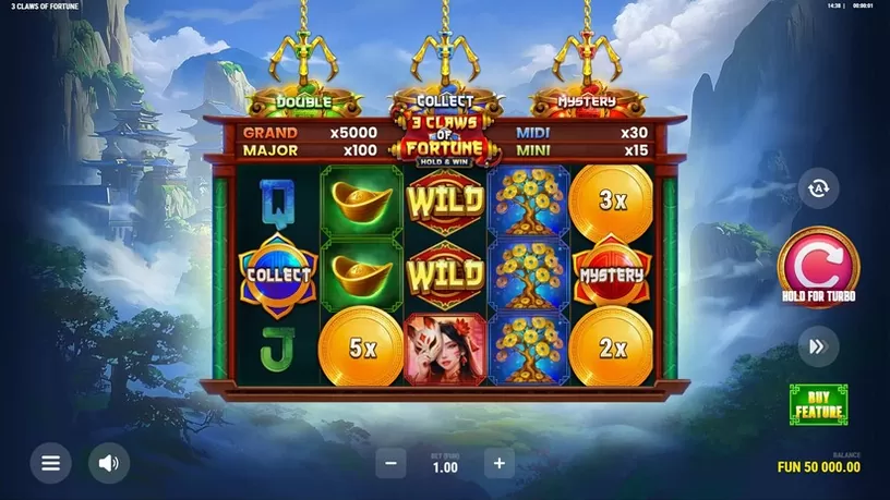 3 Claws Of Fortune slot screenshot 1