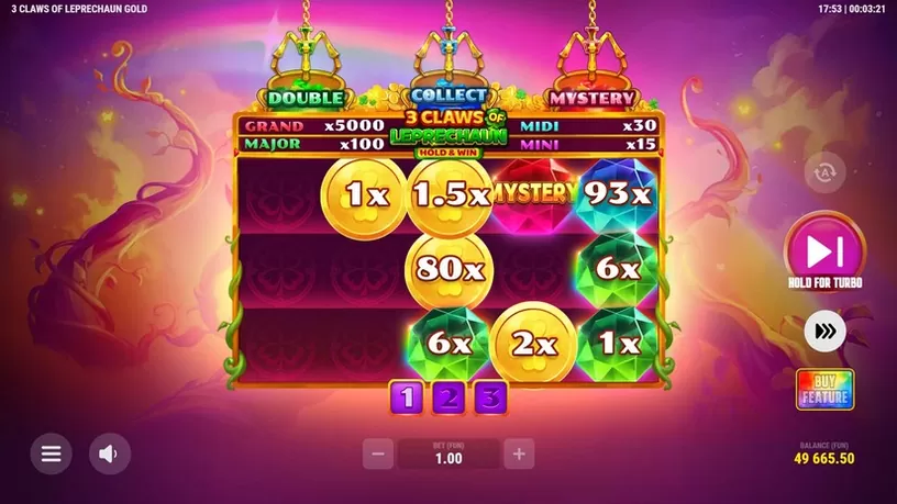 3 Claws of Leprechaun Gold Hold&Win slot screenshot 3