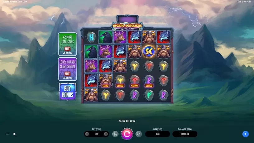 Asgard Bonanza: Gods Claw slot screenshot 1