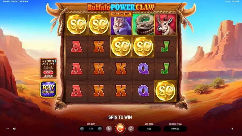 Buffalo Power Claw: Hold and Win slot screenshot 1