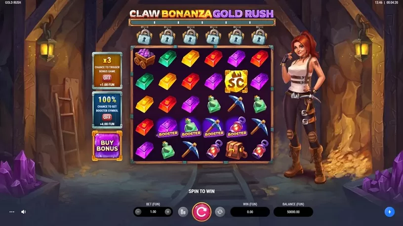 Claw Bonanza: Gold Rush slot screenshot 1