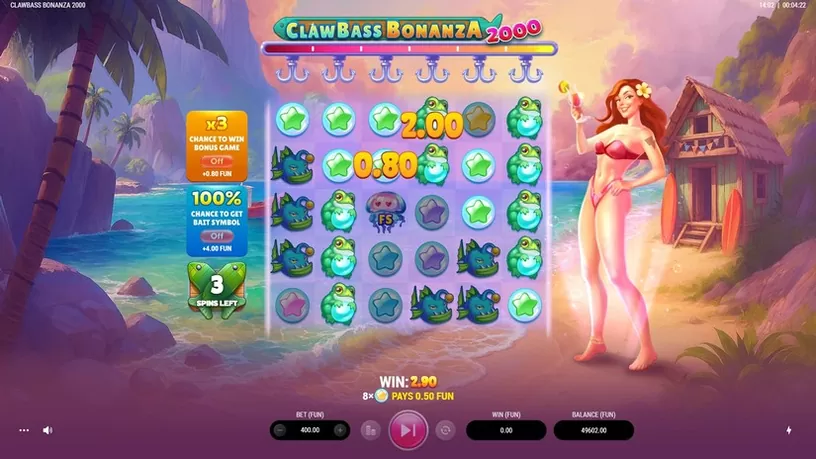 Clawbass Bonanza 2000 slot screenshot 4