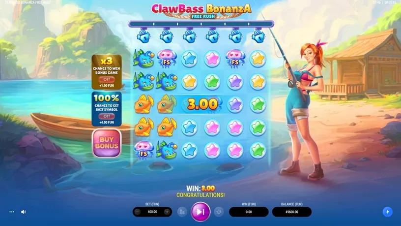 ClawBass Bonanza: Free Rush slot screenshot 2