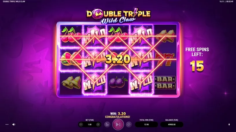 Double Triple Wild Claw slot screenshot 6